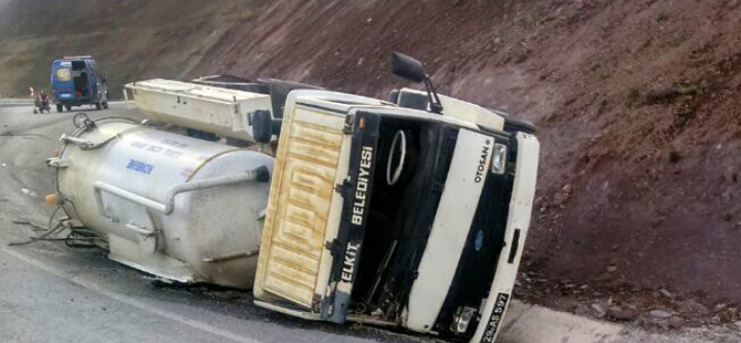 PÖSKE DAĞINDA TRAFİK KAZASI: 1 YARALI