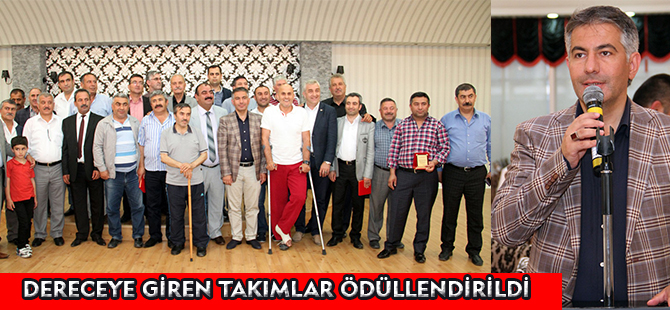 DERECEYE GİREN TAKIMLAR ÖDÜLLENDİRİLDİ