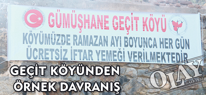 GEÇİT KÖYÜNDEN ÖRNEK DAVRANIŞ