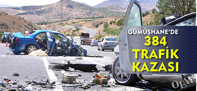 GÜMÜŞHANE'DE 384 TRAFİK KAZASI