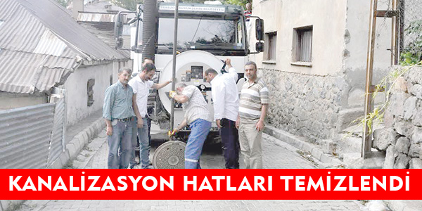 KANALİZASYON HATLARI TEMİZLENDİ