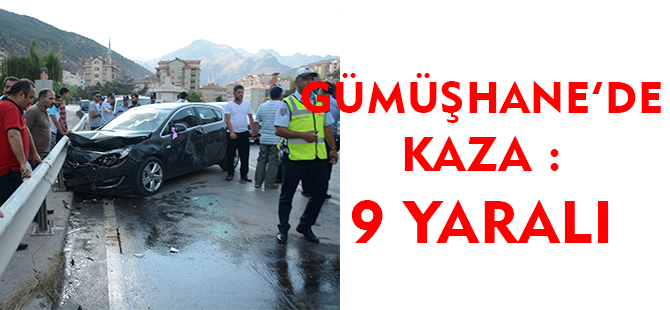 GÜMÜŞHANE'DE KAZA: 9 YARALI