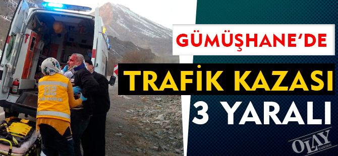 GÜMÜŞHANE’DE TRAFİK KAZASI: 3 YARALI