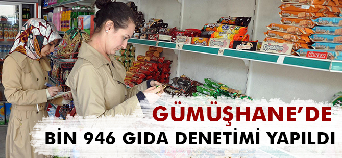 GÜMÜŞHANE’DE BİN 946 GIDA DENETİMİ YAPILDI