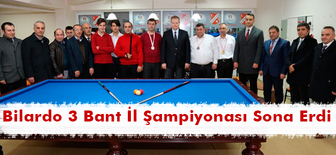 Bilardo 3 Bant İl Şampiyonası Sona Erdi