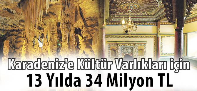 Karadeniz'e Kültür Varlıkları için 13 Yılda 34 Milyon TL