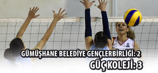 GÜMÜŞHANE BELEDİYE GENÇLERBİRLİĞİ: 2 - GÜÇ KOLEJİ: 3