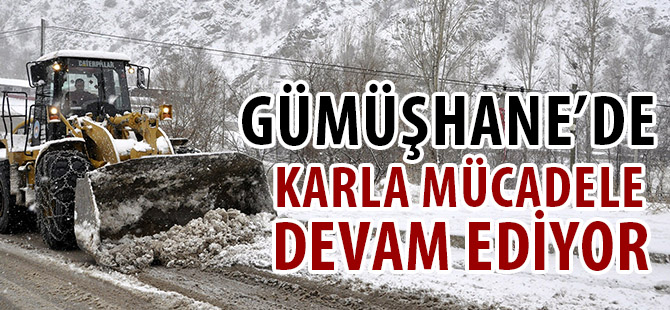 GÜMÜŞHANE BELEDİYESİ'NİN KARLA MÜCADELE ÇALIŞMALARI DEVAM EDİYOR