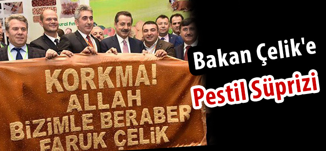 Bakan Çelik'e Pestil Süprizi