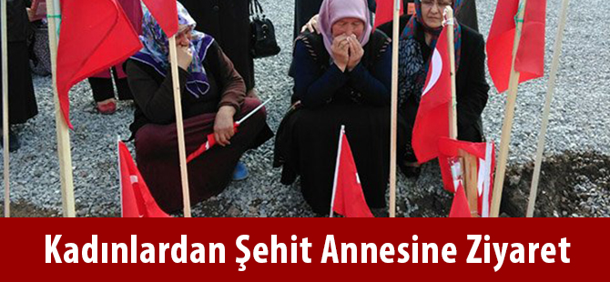 Kadınlardan şehit annesine ziyaret