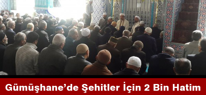 Gümüşhane’de şehitler için 2 bin hatim