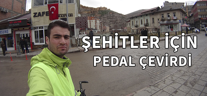 BİSİKLET TUTKUNU ŞEHİTLER İÇİN PEDAL ÇEVİRDİ