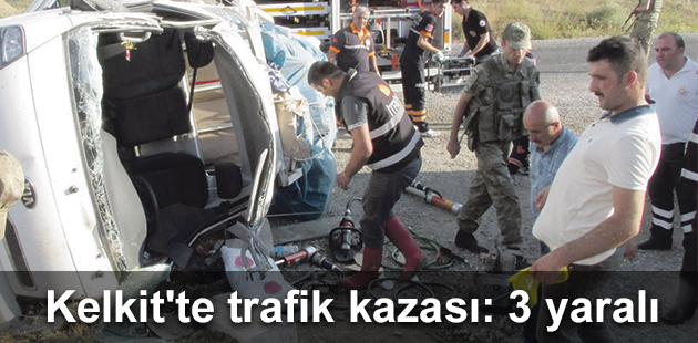 Kelkit'te trafik kazası: 3 yaralı