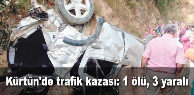 Kürtün'de trafik kazası: 1 ölü, 3 yaralı