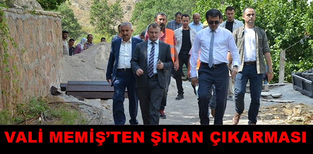 VALİ MEMİŞ'TEN ŞİRAN ÇIKARMASI