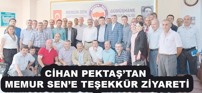 CİHAN PEKTAŞ’TAN MEMUR SEN’E TEŞEKKÜR ZİYARETİ