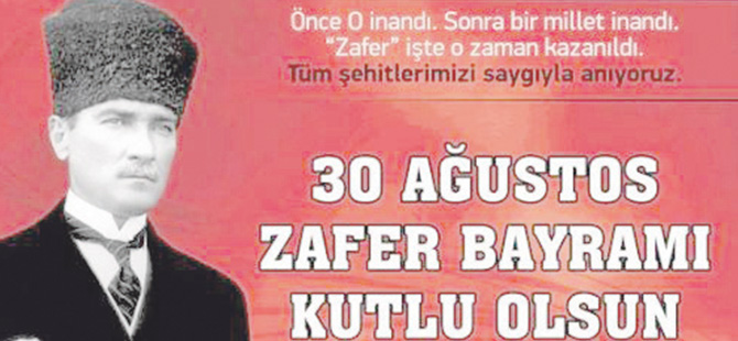 30 AĞUSTOS ZAFER BAYRAMI