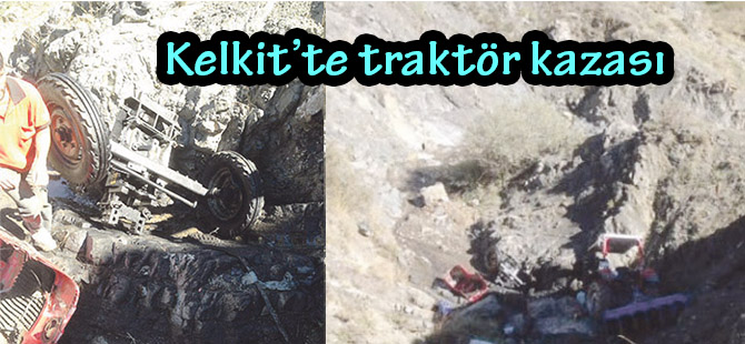 Kelkit’te traktör kazası