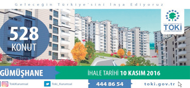 TOKİ 528 KONUTU İHALE ETTİ