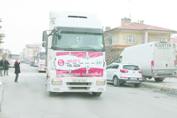 Erzincan ve Tunceli'den Halep'e Yardım