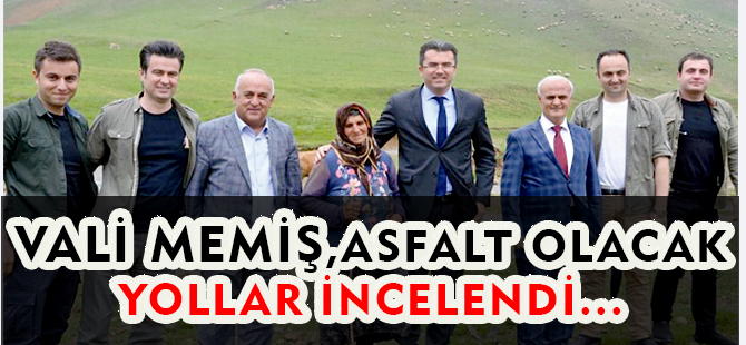 Vali Memiş, asfalt olacak yolları inceledi