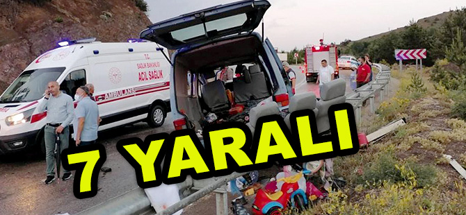 GÜMÜŞHANE'DE TIRIN KAYAN DORSESİ MİNİBÜSE ÇARPTI: 7 YARALI