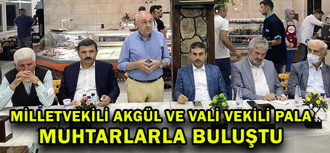 MİLLETVEKİLİ AKGÜL VE VALİ VEKİLİ PALA MUHTARLARLA BULUŞTU