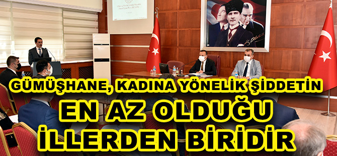 GÜMÜŞHANE, KADINA YÖNELİK ŞİDDETİN EN AZ OLDUĞU İLLERDEN BİRİDİR