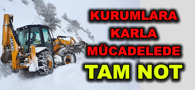 KURUMLARA  KARLA MÜCADELEDE  TAM NOT