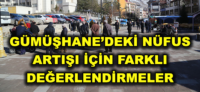 GÜMÜŞHANE’DEKİ NÜFUS ARTIŞI İÇİN FARKLI DEĞERLENDİRMELER