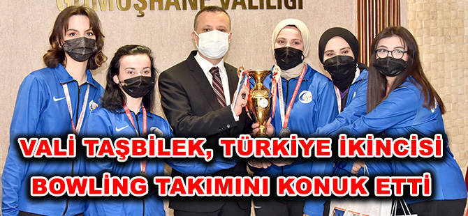 VALİ TAŞBİLEK, TÜRKİYE İKİNCİSİ BOWLİNG TAKIMINI KONUK ETTİ