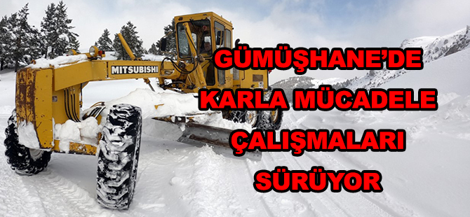 GÜMÜŞHANE’DE KARLA MÜCADELE ÇALIŞMALARI SÜRÜYOR