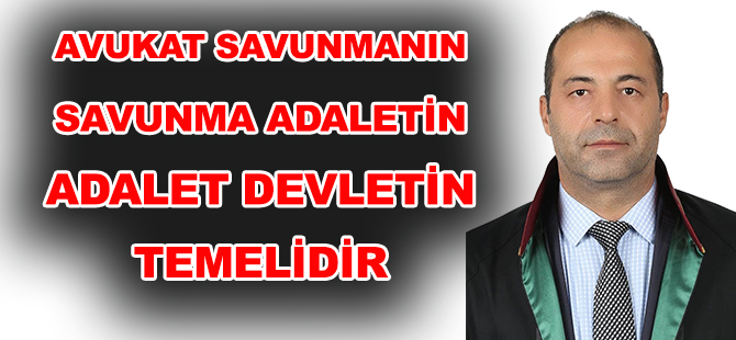 Gümüşhane Barosu Başkanı Av. Metin Aslan, 5 Nisan Avukatlar Günü nedeniyle bir yazılı açıklama yaptı.  AVUKAT SAVUNMANIN  SAVUNMA ADALETİN  ADALET DEVLETİN TEMELİDİR