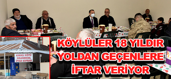 GÜMÜŞHANE’DE HAYIRLI GELENEK  KÖYLÜLER 18 YILDIR YOLDAN GEÇENLERE İFTAR VERİYOR