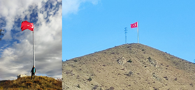 AKÇAKALE MAHALLESİ’NE DEV BAYRAK