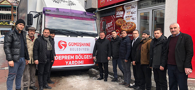 GÜMÜŞHANE BELEDİYESİ 5 TIR YARDIM GÖNDERDİ