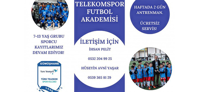 TELEKOMSPOR FUTBOL OKULU ÇALIŞMALARINA DEVAM EDİYOR