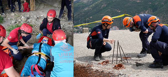 DEPREM TATBİKATI EKİPLERİN HIZLI MÜDAHALESİYLE BAŞARIYLA İCRA EDİLDİ