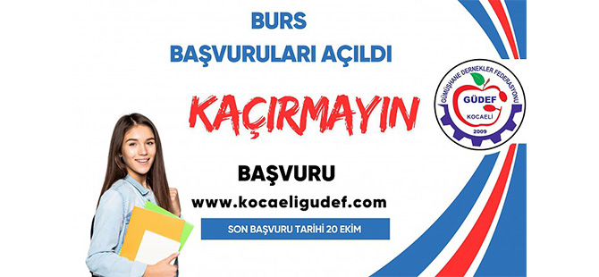 KOCAELİ GÜDEF’İN BURS BAŞVURULARI BAŞLADI