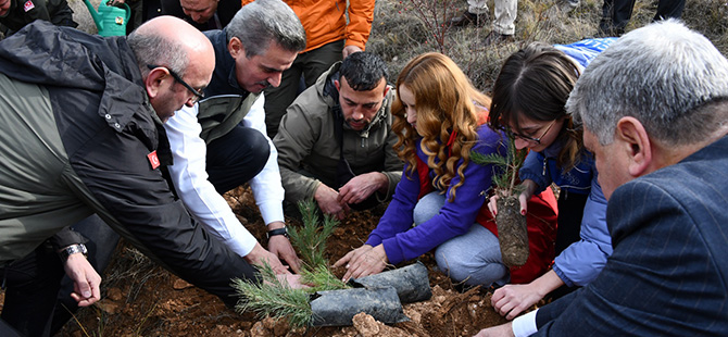 GÜMÜŞHANE’DE BİNLERCE FİDAN TOPRAKLA BULUŞTU