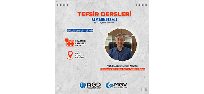 ANADOLU GENÇLİK’TEN TEFSİR DERSLERİ