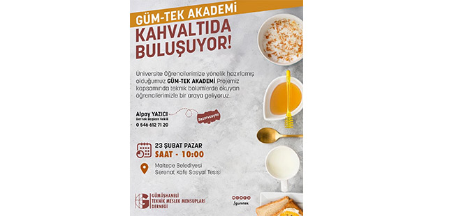 GÜM-TEK AKADEMİ PROJESİ HAYATA GEÇİYOR