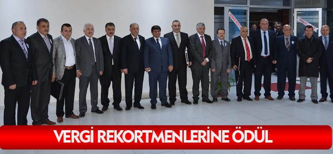 VERGİ REKORTMENLERİ İÇİN ÖDÜL TÖRENİ