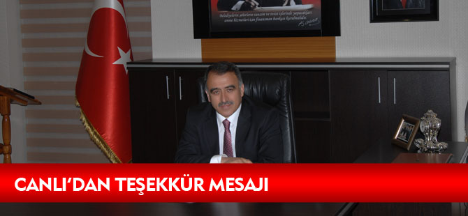 CANLI'DAN TEŞEKKÜR MESAJI