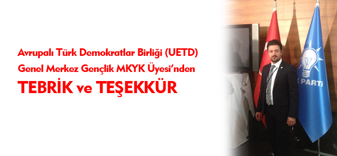 TEBRİK ve TEŞEKKÜR