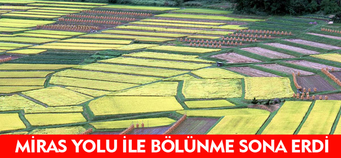 MİRAS YOLU İLE BÖLÜNME SONA ERDİ