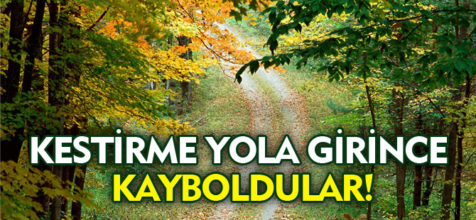 KESTİRME YOLA GİRİNCE KAYBOLDULAR