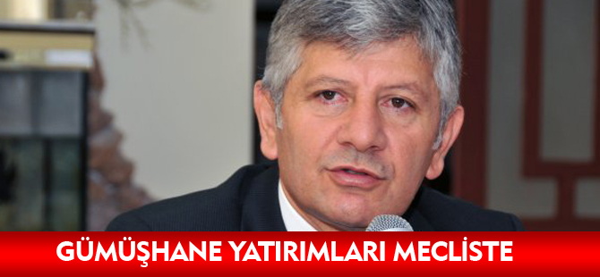 GÜMÜŞHANE YATIRIMLARI MECLİSTE