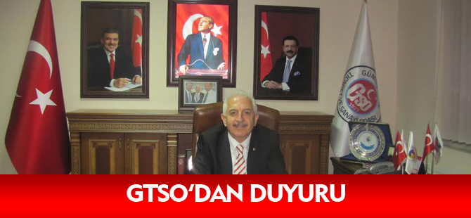 GTSO'DAN DUYURU