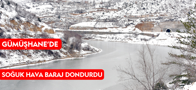 GÜMÜŞHANE’DE SOĞUK HAVA BARAJ DONDURDU